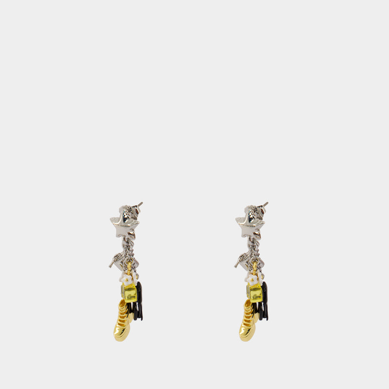 Mini Icon Charm Earrings - Marc Jacobs - Metal - Gold