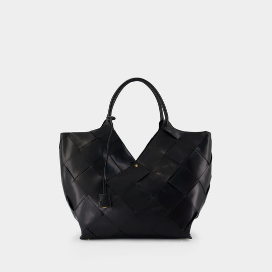 Lili Braided Shopper Bag - ANINE BING - Leather - Black