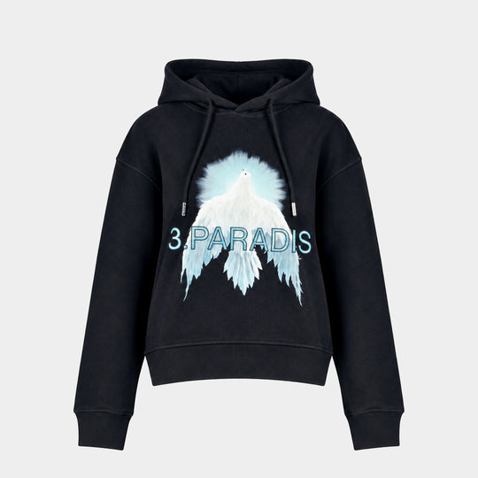 Aurora Dove Hoodie - 3.PARADIS - Cotton - Black