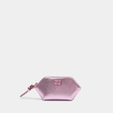 Crushed Coin Purse - Ganni -  - Pink