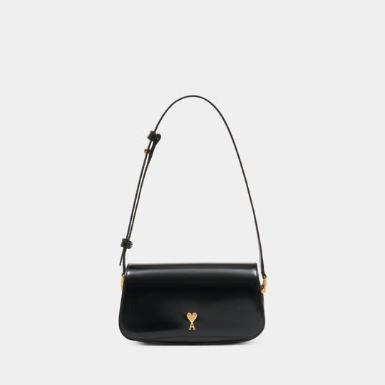 Paris Paris Shoulder Bag - AMI Paris - Leather - Black