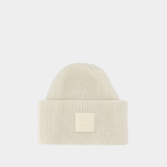 Patch Beanie - AMI Paris - Wool - Ivory