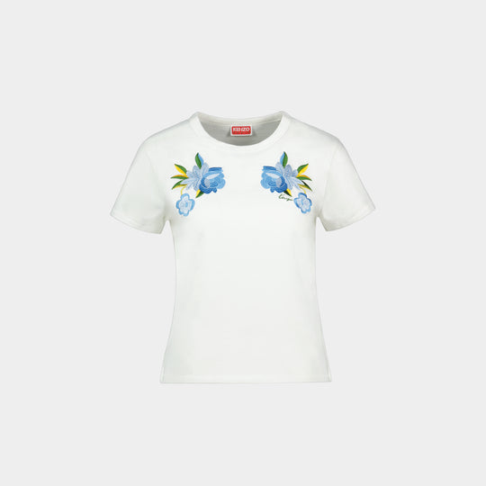 Gots Wildflower T-Shirt - Kenzo - Cotton - White