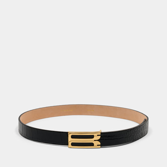 Dorian Frame Belt - Victoria Beckham - Leather - Black