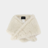 Neckerchief Scarf - Simone Rocha - Faux Fur - Beige