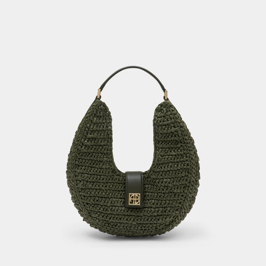 Lou Monogram Shoulder Bag - ANINE BING - Cotton - Green