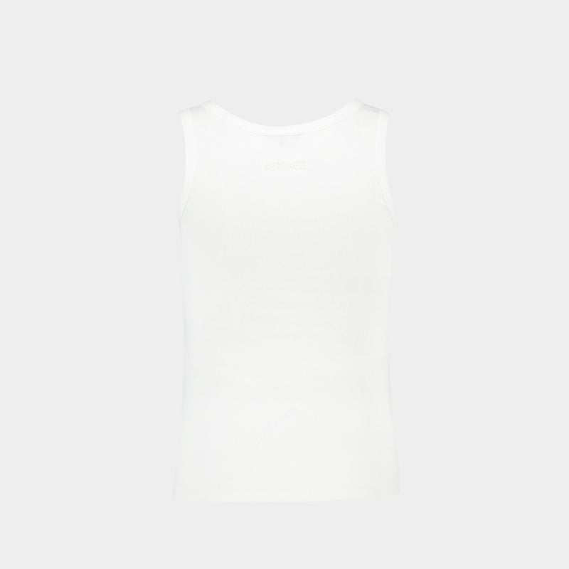Logo T Shirt - Versace - Cotton - White