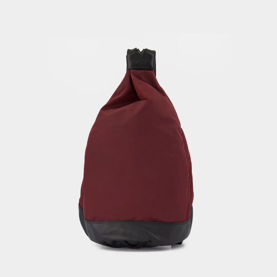 Hakama Tuck Backpack - YOHJI YAMAMOTO - Nylon - Burgundy