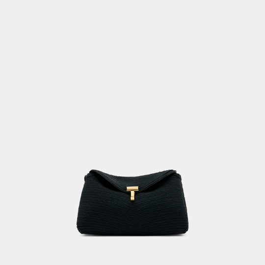 Mini T-Lock Clutch - TOTEME - Canvas - Black
