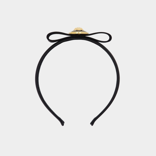 Medusa Headband - Versace - Satin - Black