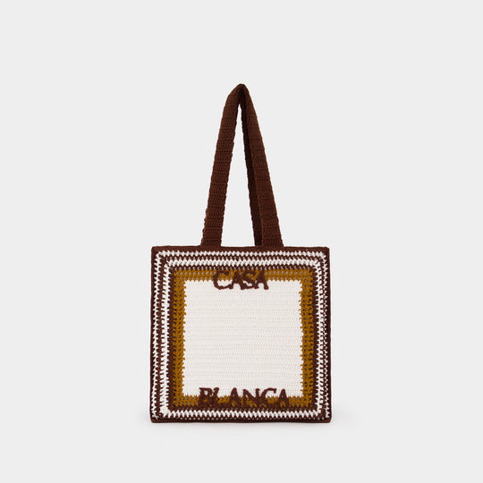 Crochet Shopper Bag - Casablanca - Cotton - Brown