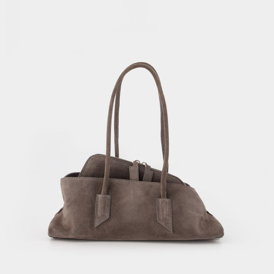la Passeggiata Small Top Handle Bag - The Attico - Leather - Grey