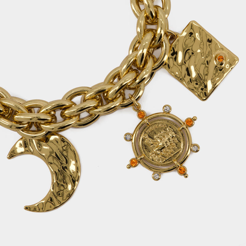Medals Necklace - Rabanne - Brass - Gold