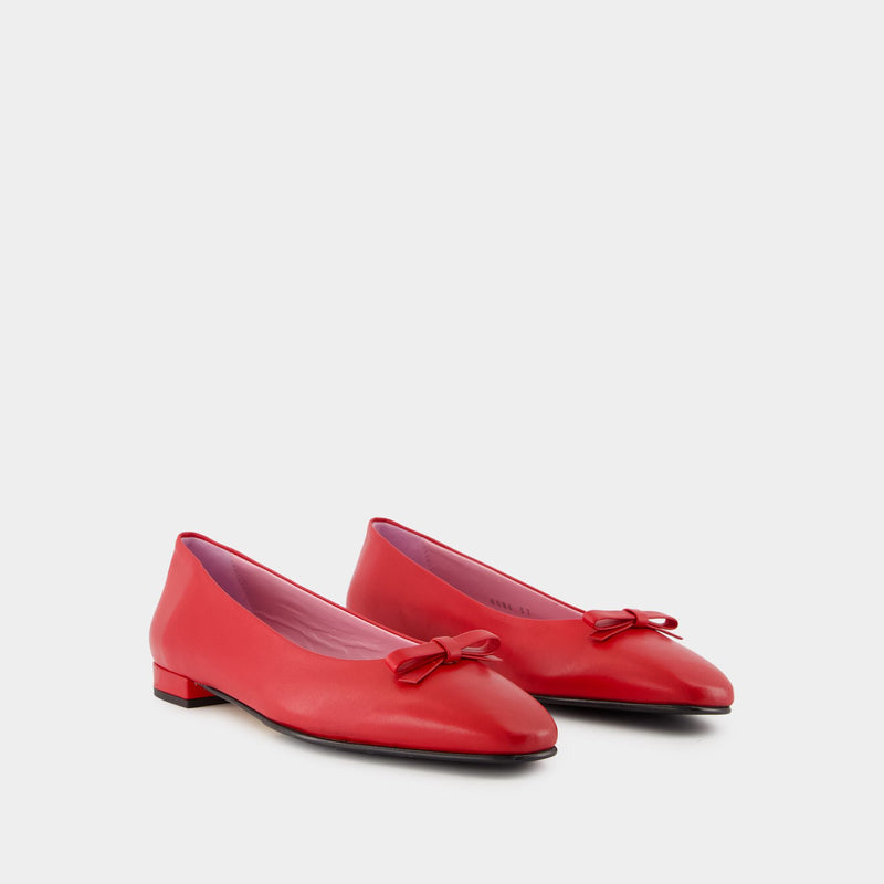 Bella Ballerinas - Carel - Leather - Red