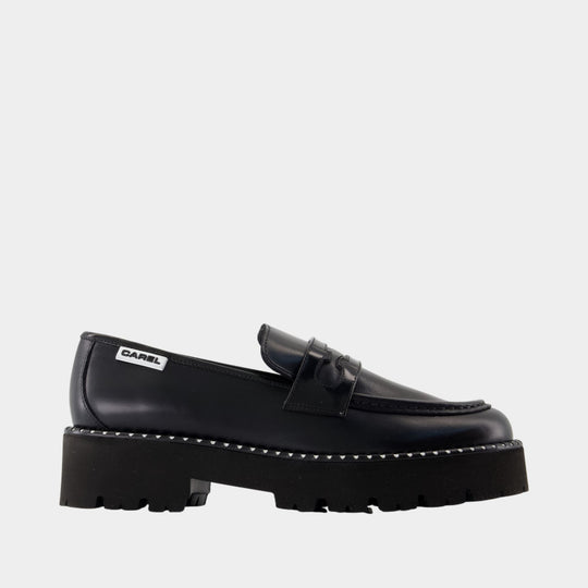 Marion Flat Shoes - Carel - Leather - Black