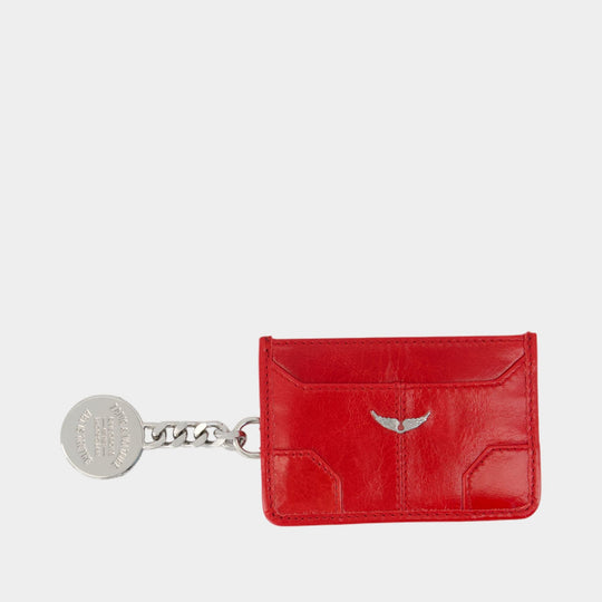 Sunny Pass Card Holder - Zadig & Voltaire - Leather - Red