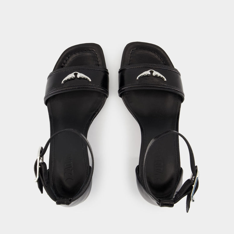 Caprese Wings Sandals - Zadig & Voltaire - Leather - Black