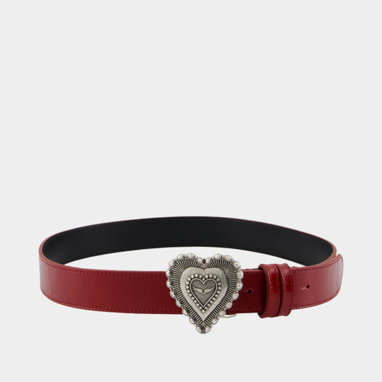 Santa Fe Crush Belt - Zadig & Voltaire - Leather - Red