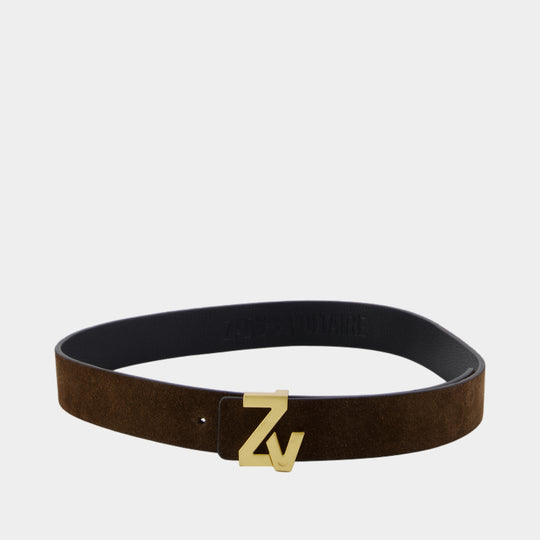 Zv Initiale Belt - Zadig & Voltaire - Leather - Brown