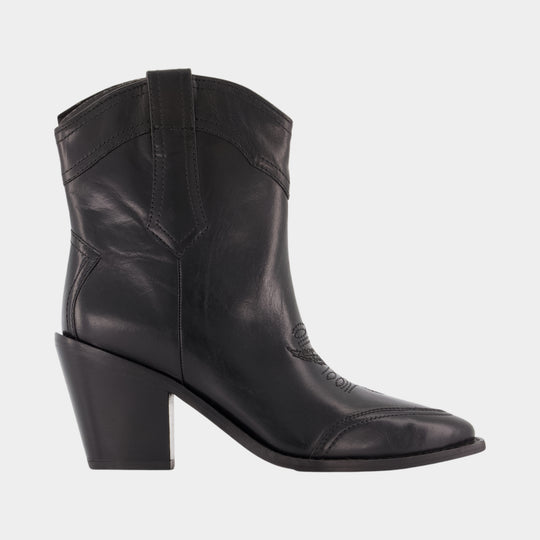 Cara Spazzo Ankle Boots - Zadig & Voltaire - Leather - Black