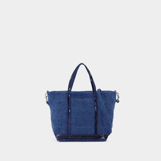 Cabas S Shopper Bag - Vanessa Bruno - Linen - Blue