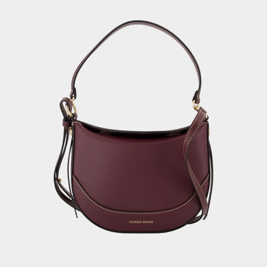 Mini Daily Shoulder Bag - Vanessa Bruno - Leather - Burgundy