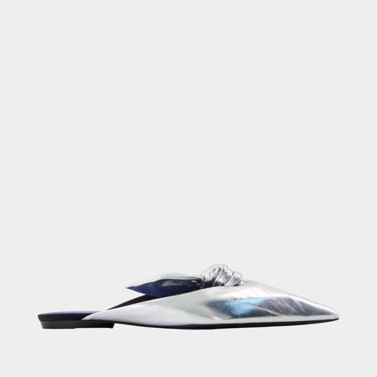 Bow Mules - Lanvin - Leather - Silver