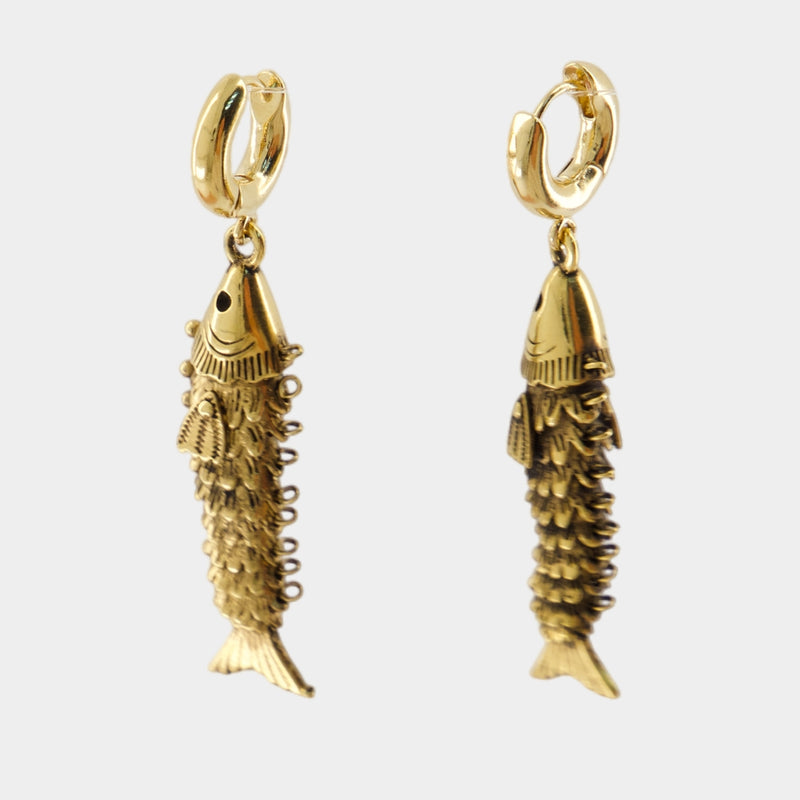 Boucles d'Oreilles Pendant Ga - Isabel Marant - Metal - Gold