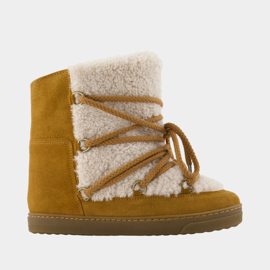 Nowles Gf Ankle Boots - Isabel Marant - Fur - White