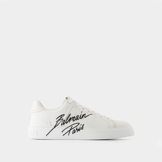 B-Court Sneakers - Balmain - Leather - White