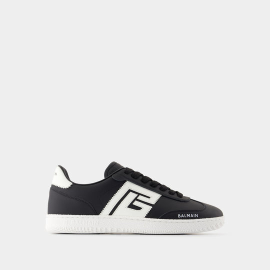Swan Sneakers - Balmain - Leather - Black/White