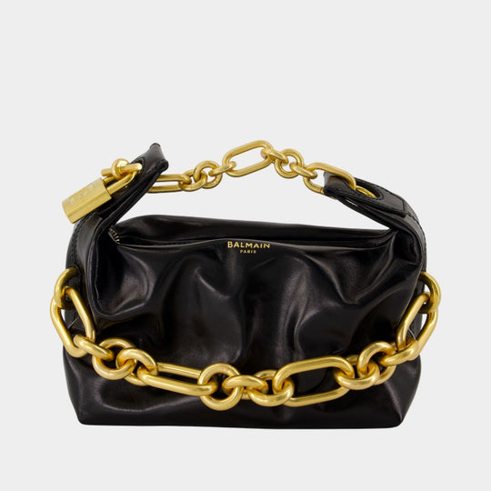 Sync Mini Shoulder Bag - Balmain - Leather - Black