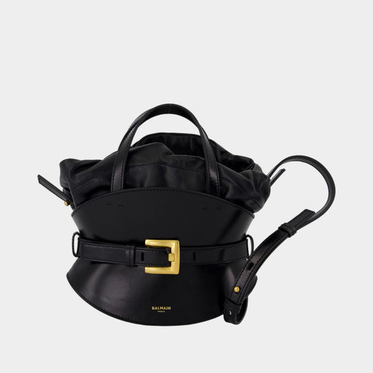 Shuffle Mini Bag - Balmain - Leather - Black