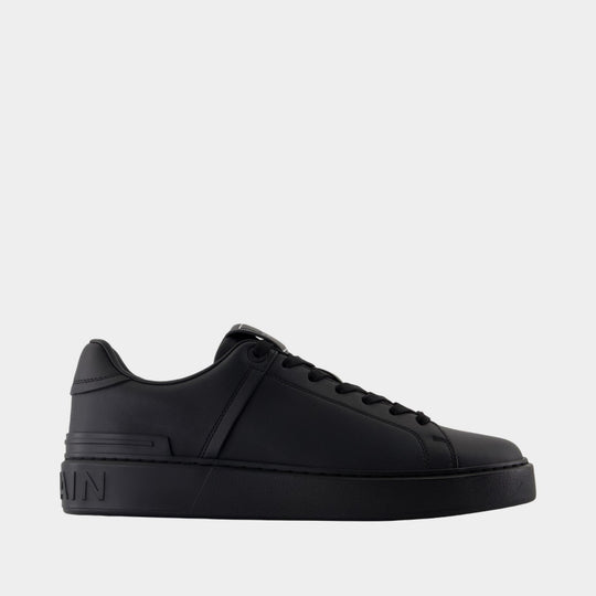 B-Court Sneakers - Balmain - Leather - Black