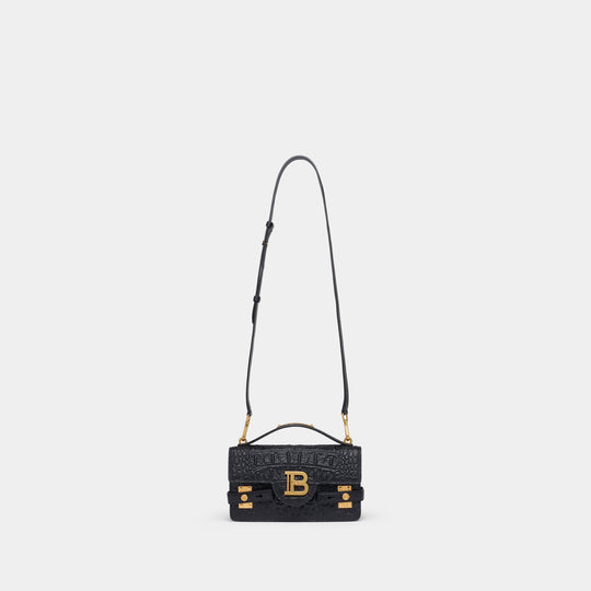 B-Buzz 24 Shoulder Bag - Balmain - Leather - Black