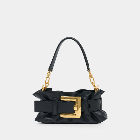 Anthem Mini Shoulder Bag - Balmain - Leather - Black