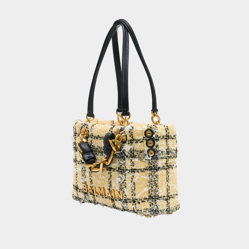 1945 Small Shopper Bag - Balmain - Wool - Yellow