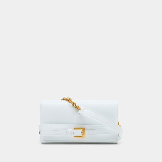 Shuffle Wallet On Chain - Balmain - Leather - White