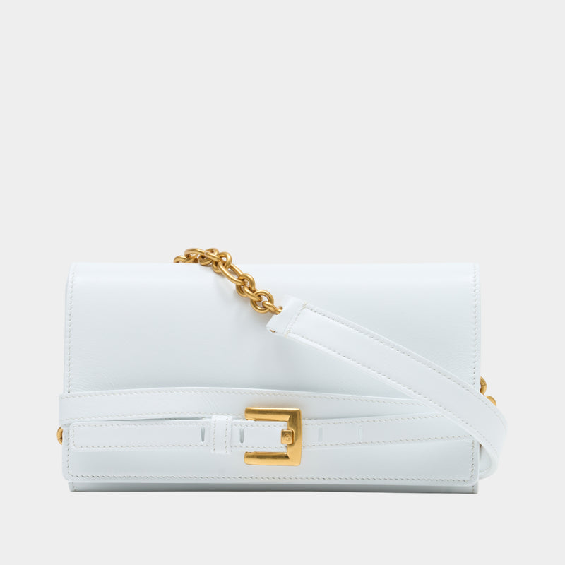 Shuffle Wallet On Chain - Balmain - Leather - White