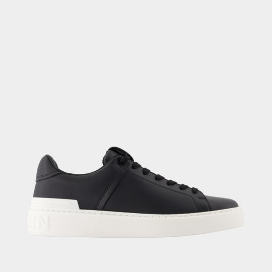 B-Court Sneakers - Balmain - Leather - Black