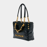 1945 Small Shopper Bag - Balmain - Leather - Black