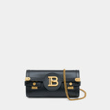 B-Buzz 23 Shoulder Bag - Balmain - Leather - Black