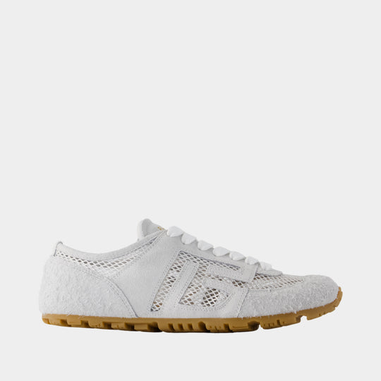 Racer 45 Sneakers - Balmain - Leather - White