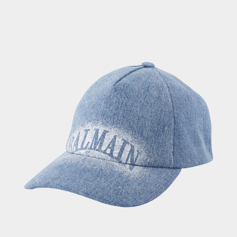 Emb Logo Hat - Balmain - Cotton - Blue