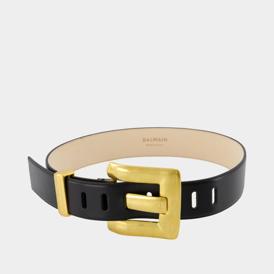 Anthem 4.5cm Belt - Balmain - Leather - Black