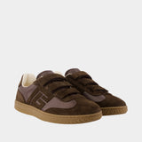 Swan Scratch Sneakers - Balmain - Leather - Brown