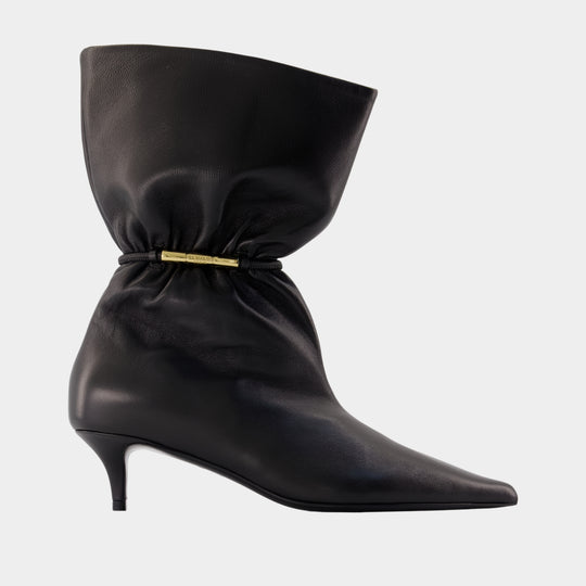 Kitten ankle boots - Balmain - Leather - Black