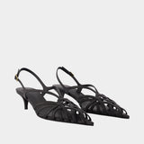 Kitten Sandal Cage - Balmain - Leather - Black