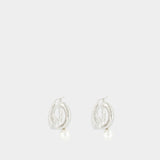 Stacked Claddagh Earrings - Simone Rocha - Metal - Silver