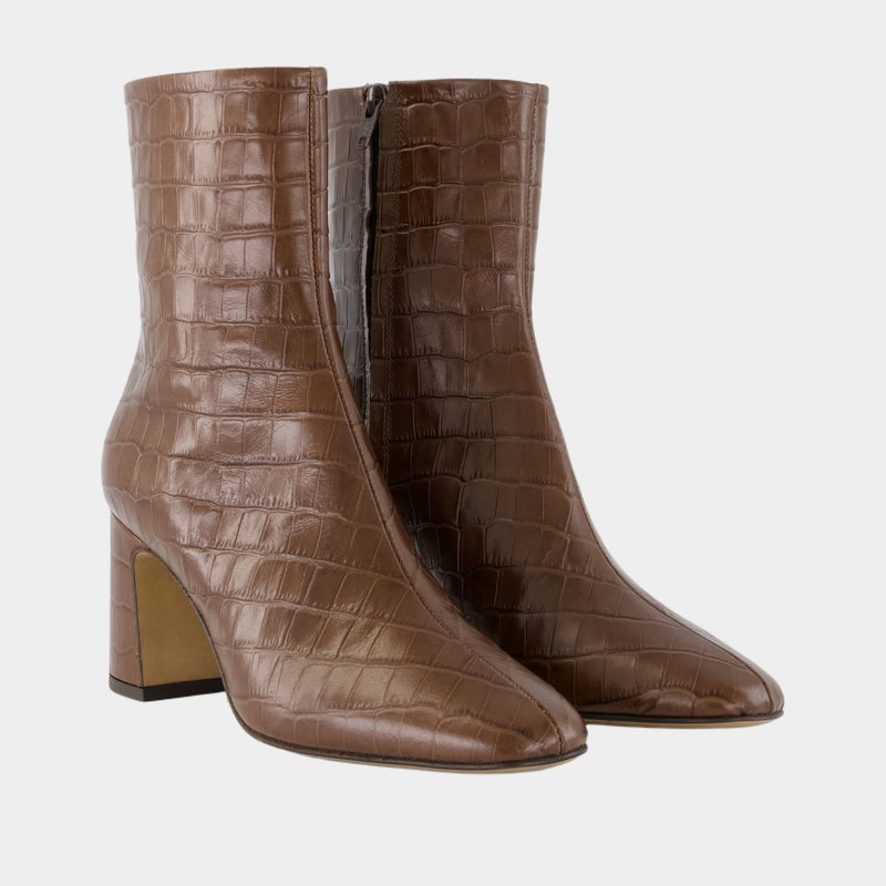 Claudia Ankle Boots - Rouje - Leather - Brown